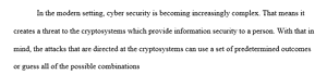 Types of attack on cryptosystems