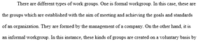Types of work groups
