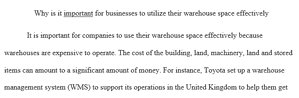 Warehouse Efficiency