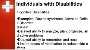 Working with individuals with disabilities