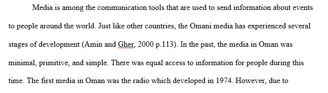 Write about media in Sultanate of Oman 
