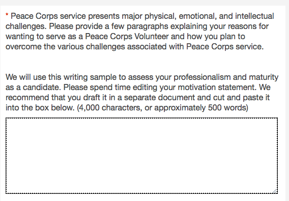 Peace Corps Motivation Statement Yourhomeworksolutions