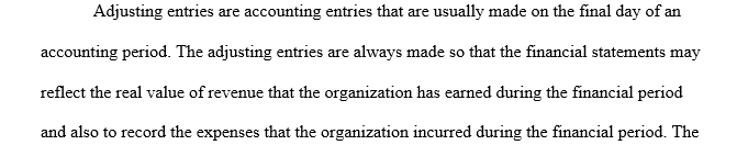 Adjusting Entries