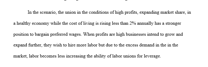 Bargaining Power for Preferred Wage Outcome