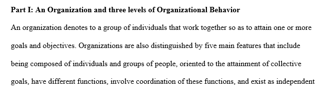 Business Organizational Behavior 