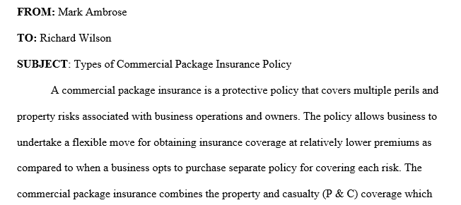 Commercial Package Insurance