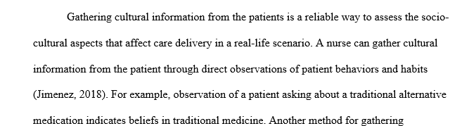 Cultural competency in nursing practice