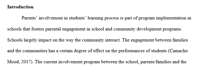 Current involvement Programs