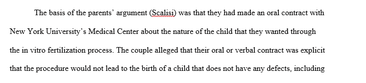Designer Baby (Scalisi vs. NY Univ. Medical Center)