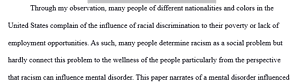 How racism can cause mental disorder