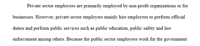 Labor relations system in the public sector and private sector