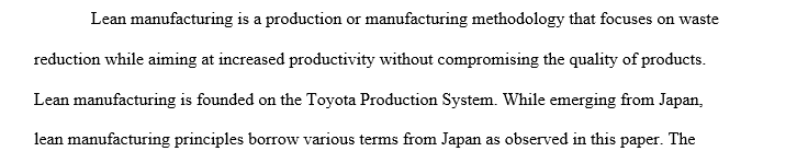 Lean Manufacturing