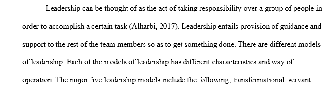 Models of leadership