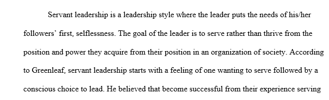 Principles of servant leadership