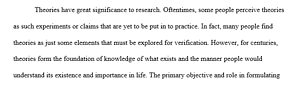 Role of Theory in Research
