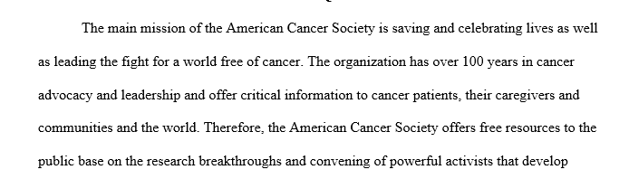 The American Cancer Society