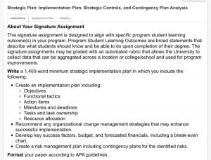 Strategic implementation