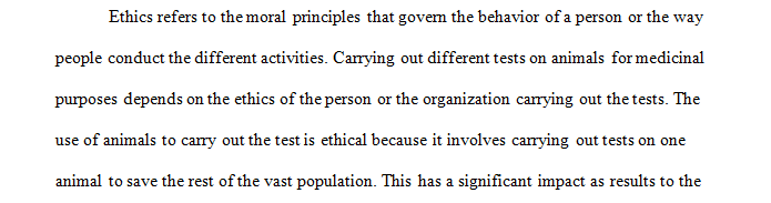 Animal Tests and Ethics
