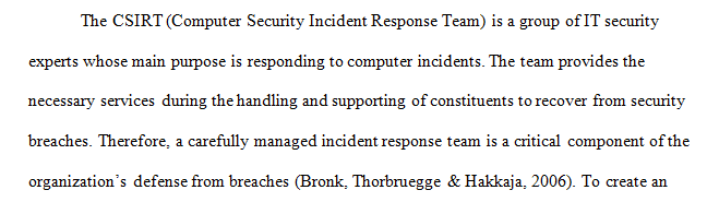 How Would You Build A CSIRT