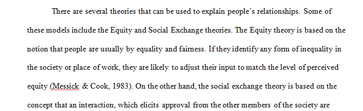 Compare and Contrast Theories of Relationships