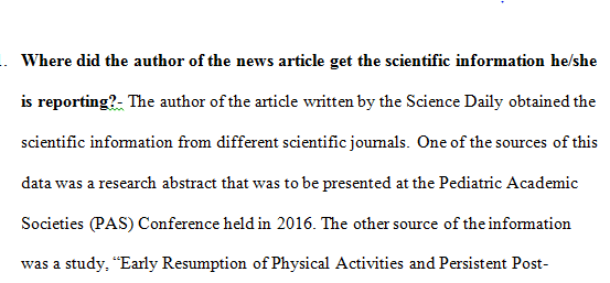 the scientific information 