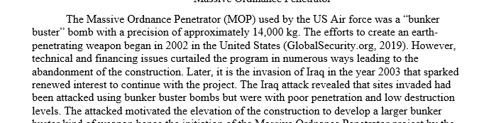 Air force massive ordnance penetrator