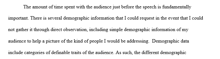 Audience analysis