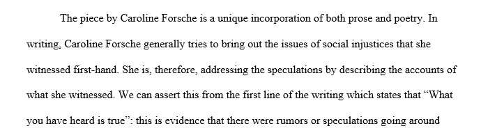 Author's intentions of the piece