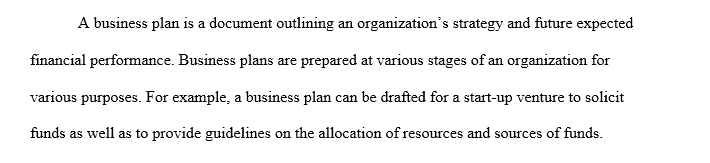 Business plan models