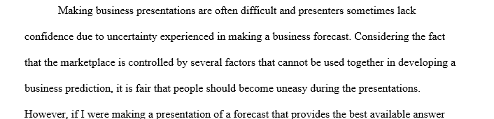 Business speakers do not always have the luxury of complete confidence
