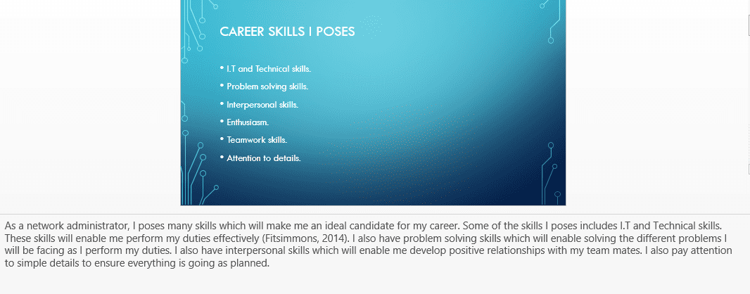 Career skills inventory