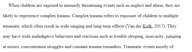 Children and adolescent trauma survivors