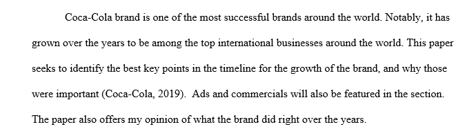Coca Cola Brand Growth