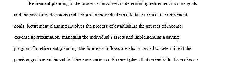 Contribution retirement plan