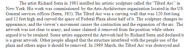 Controversy in Art: Richard Serra's "Tilted Arc" Sculpture