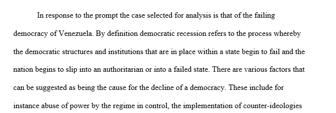 Democratic recession