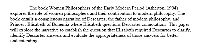 Descartes and Elisabeth