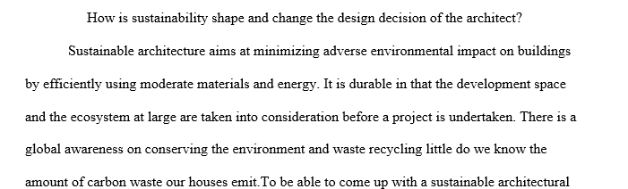 Design decision of architect