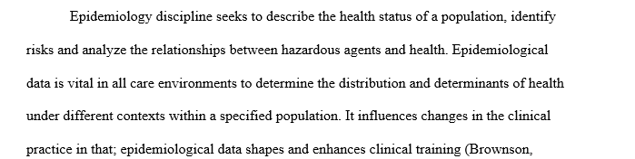 Epidemiological data influence