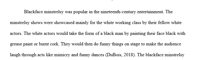 Essay on blackface