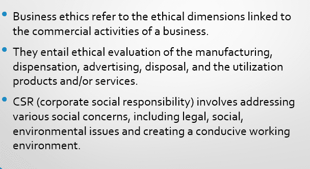 Ethics and social responsibility presentation