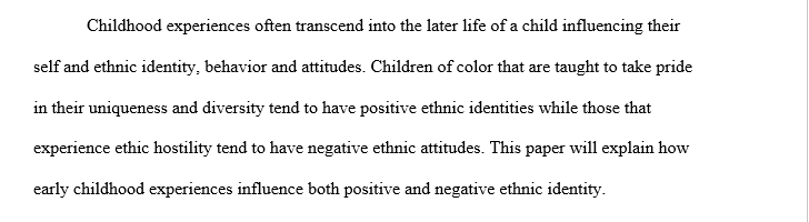 Ethnic identity of persons of color