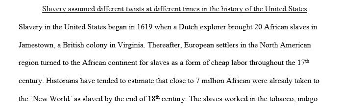 Explain the origins of slavery