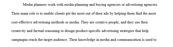 Factors associated with planning and buying media for advertising
