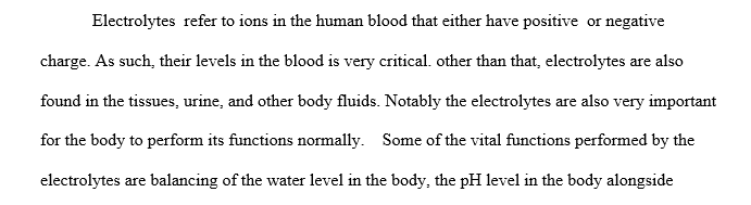 Fluid imbalances