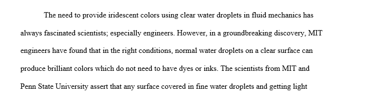 Fluid mechanics