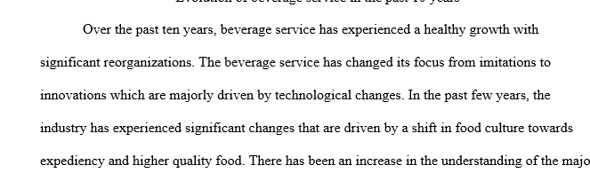 Food And Beverage