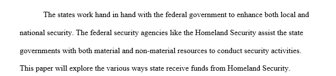 Funding For The Homeland Security Operations - Yourhomeworksolutions.com