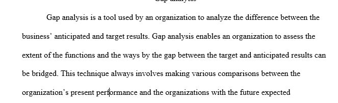 Gap analysis