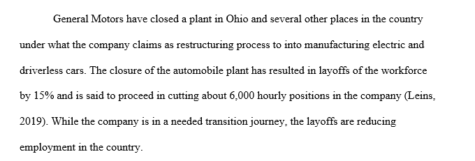 General Motors automobile plant
